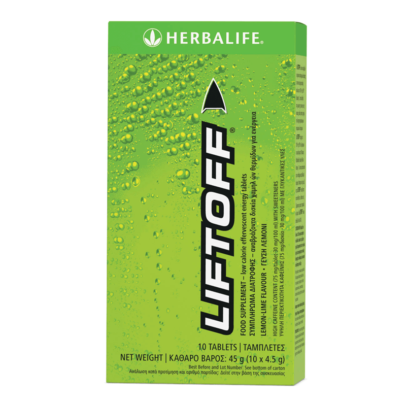 Herbalife LiftOff  Lemon & Lime - 10 Tablets Per Box