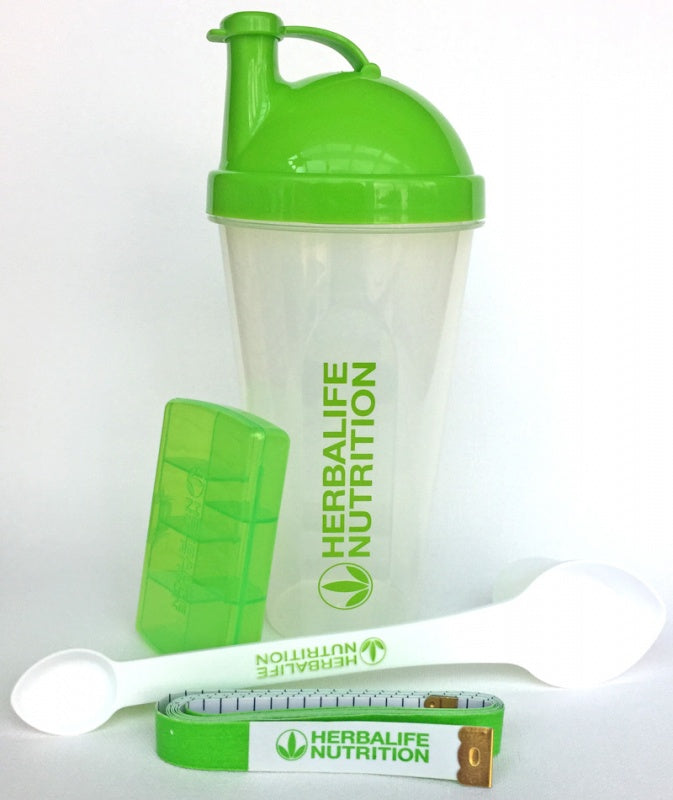 Herbalife Starter Kit - Contains 1 Fabric Tape, 1 Shaker, 1 Measuring Spoon and 1 Tablet Box.